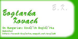 boglarka kovach business card